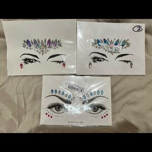 Coachella face jewels set of 3